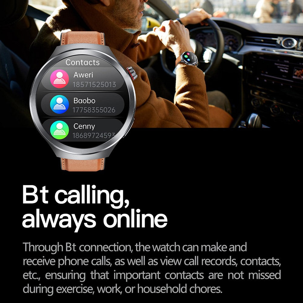 ET475 1.73 Inch AMOLED Screen Smart Watch ECG Health Monitor Bluetooth-Compatible Calling Watch, Silicone Strap