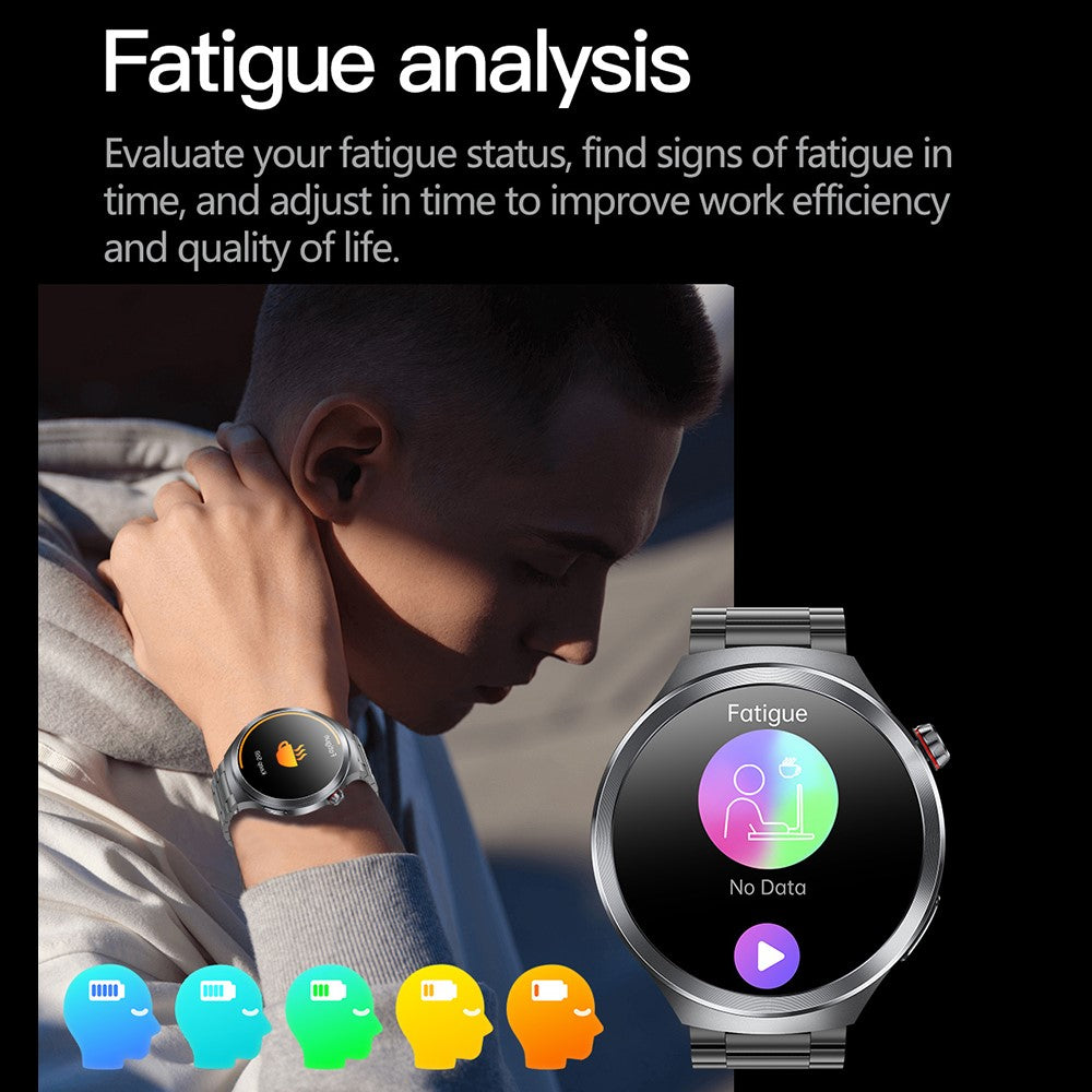 ET475 1.73 Inch AMOLED Screen Smart Watch ECG Health Monitor Bluetooth-Compatible Calling Watch, Silicone Strap