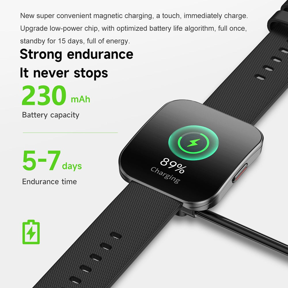 U17 1.85 Inch AMOLED Curved Screen Smart Watch Bluetooth-compatible Calling Fitness Tracker