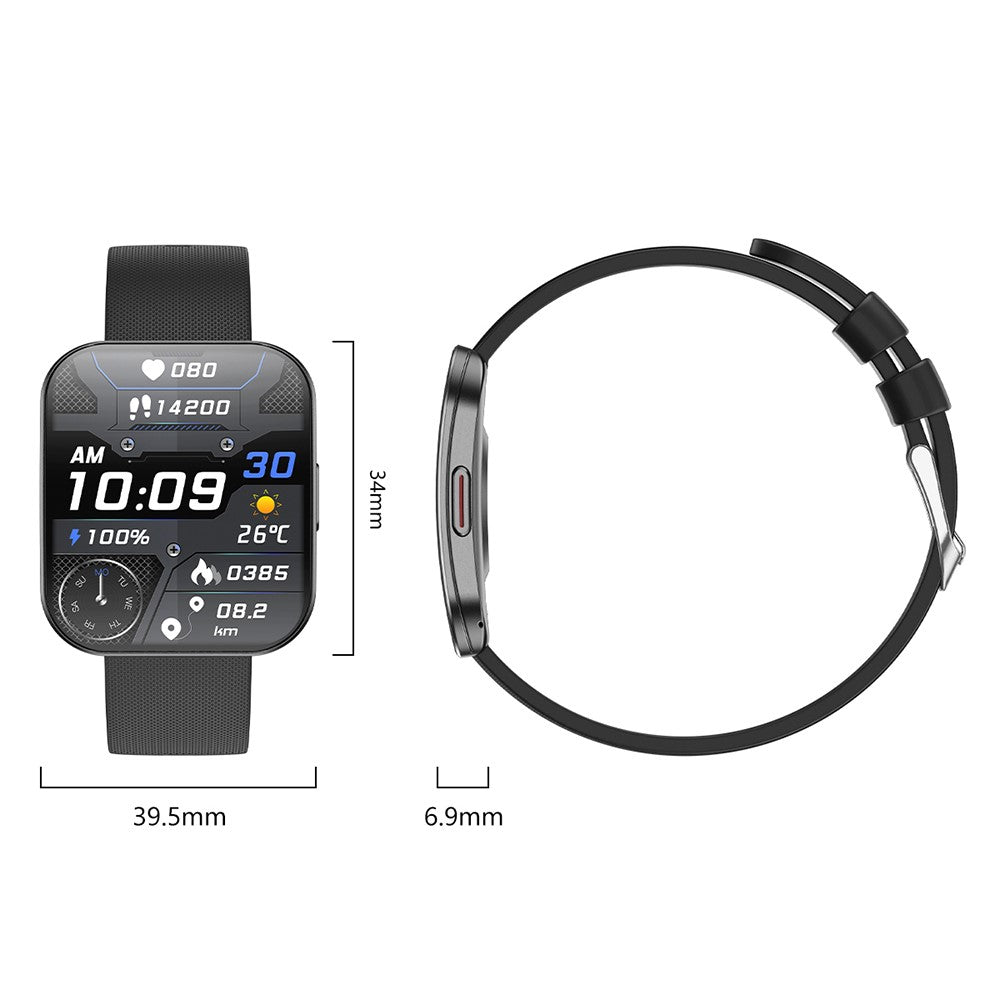 U17 1.85 Inch AMOLED Curved Screen Smart Watch Bluetooth-compatible Calling Fitness Tracker