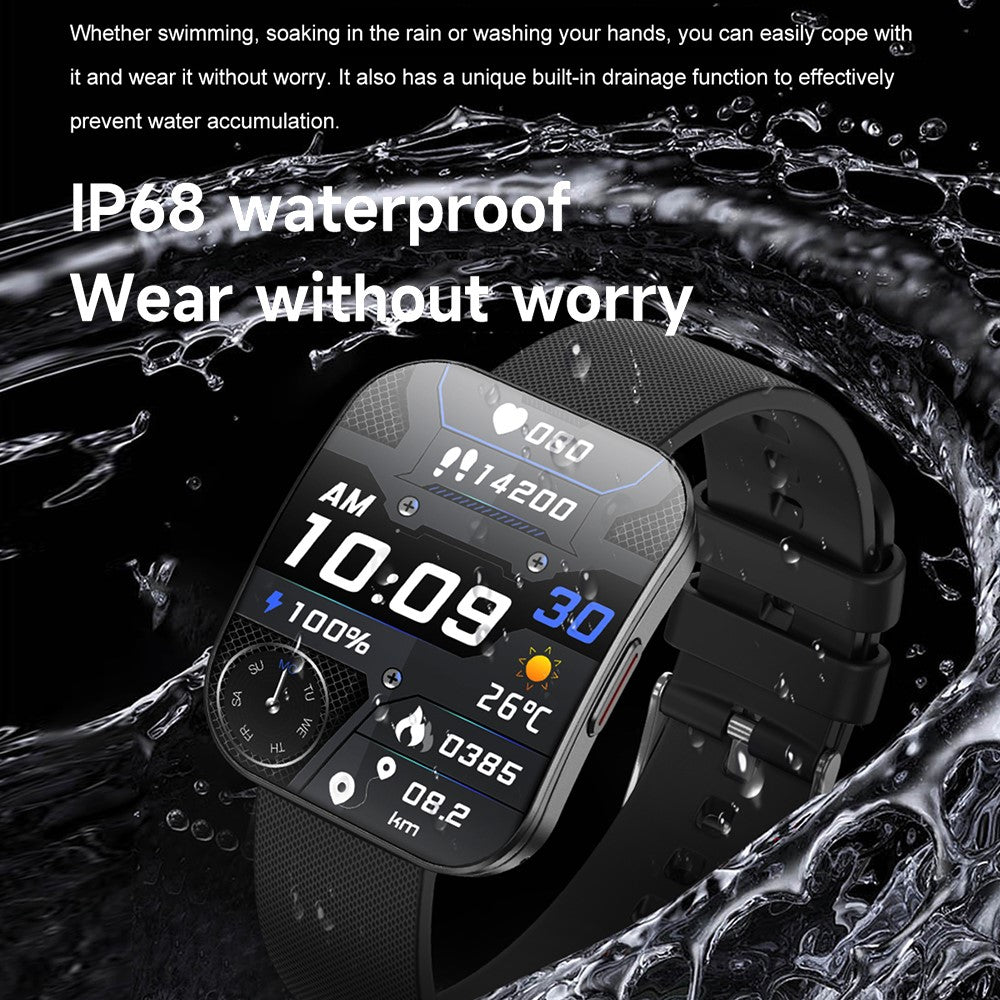U17 1.85 Inch AMOLED Curved Screen Smart Watch Bluetooth-compatible Calling Fitness Tracker