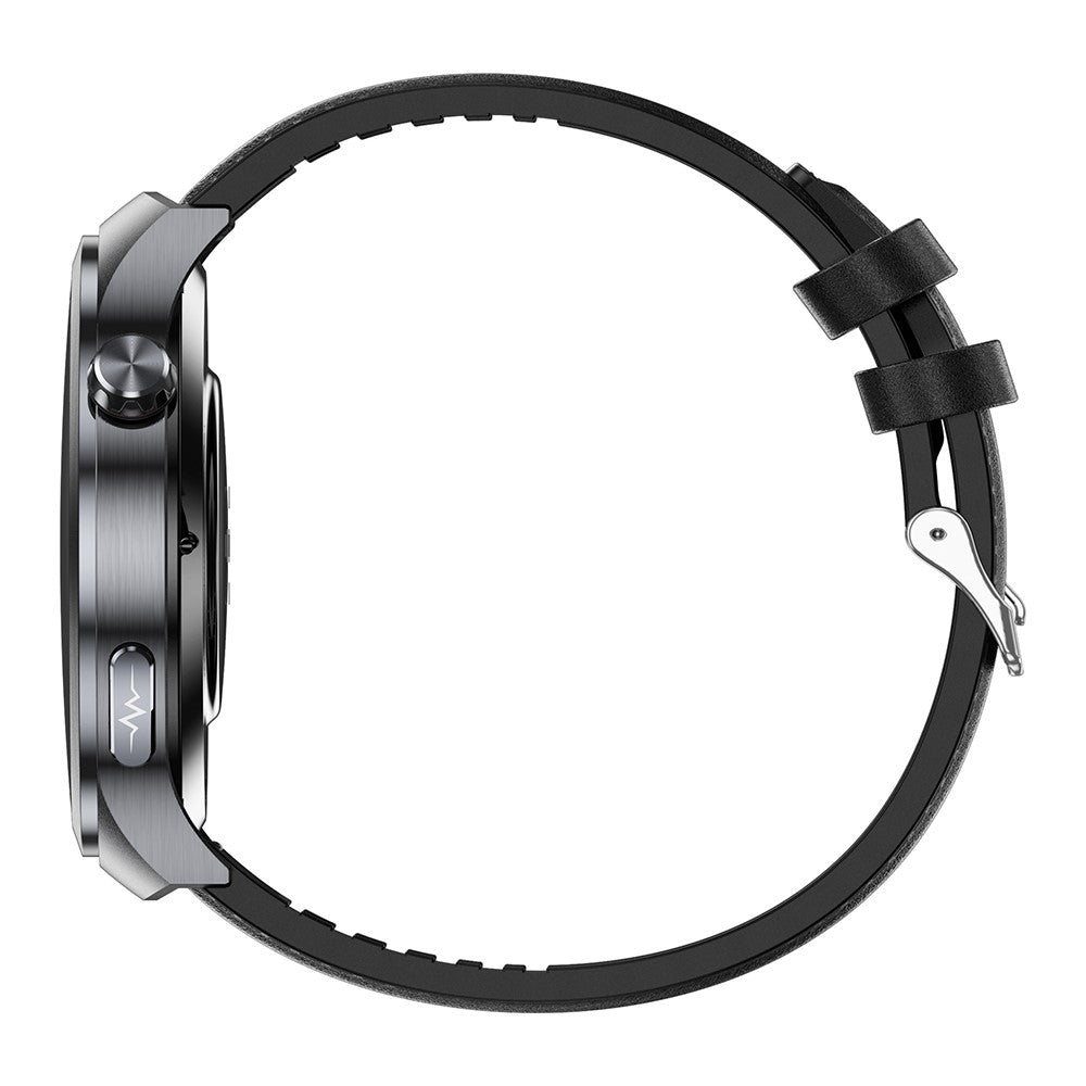 ET475 1.73 Inch AMOLED Screen Smart Watch ECG Health Monitor Bluetooth-Compatible Calling Watch, Leather Strap