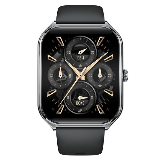 MT61 Ultra Thin Smart Watch 1.96 Inch AMOLED Curved Screen Bluetooth-Compatible Calling Health Monitor, Silicone Strap