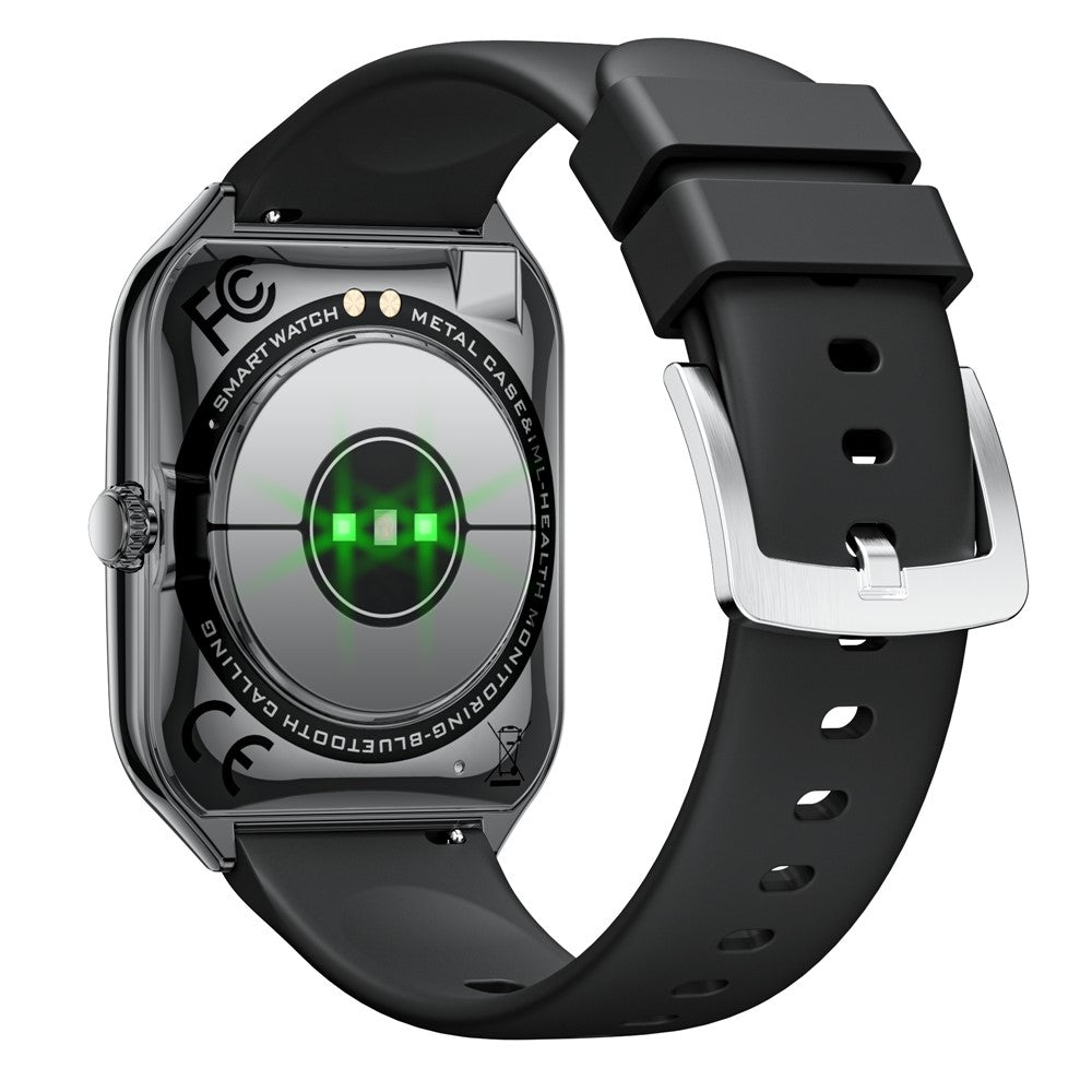 MT61 Ultra Thin Smart Watch 1.96 Inch AMOLED Curved Screen Bluetooth-Compatible Calling Health Monitor, Silicone Strap