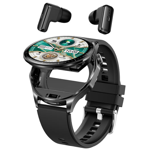 T98 2 In 1 Smart Watch with TWS Earbuds 1.43 Inch AMOLED Screen Bluetooth-Compatible Calling Wristwatch
