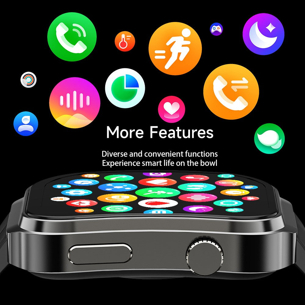 U13 2.2 Inch Curved Screen Bluetooth-Compatible Calling Heart Rate Monitor Sports Smart Watch