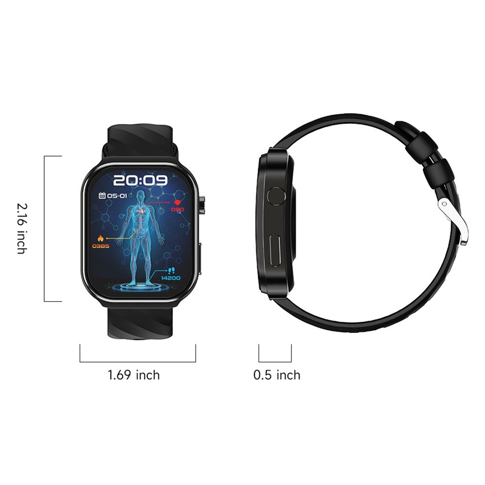 U13 2.2 Inch Curved Screen Bluetooth-Compatible Calling Heart Rate Monitor Sports Smart Watch