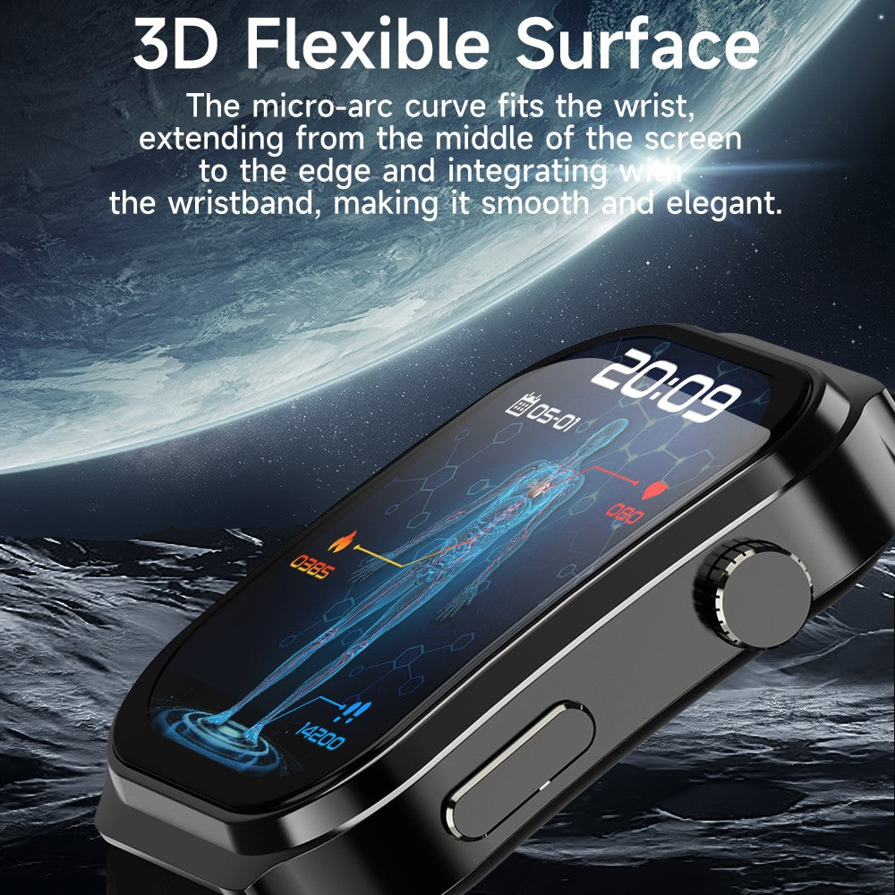 U13 2.2 Inch Curved Screen Bluetooth-Compatible Calling Heart Rate Monitor Sports Smart Watch