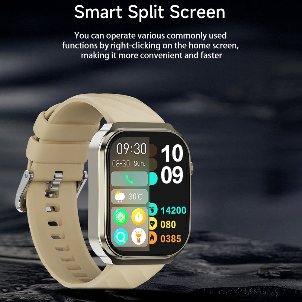 U13 2.2 Inch Curved Screen Bluetooth-Compatible Calling Heart Rate Monitor Sports Smart Watch