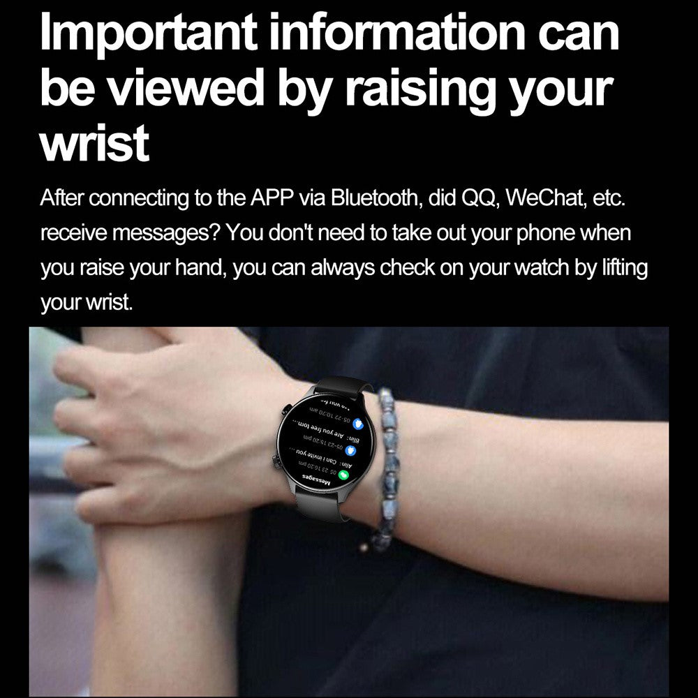 HK75 Ultra Thin Smart Watch AMOLED Screen Bluetooth-Compatible Calling NFC Waterproof Health Monitor Sports Watch
