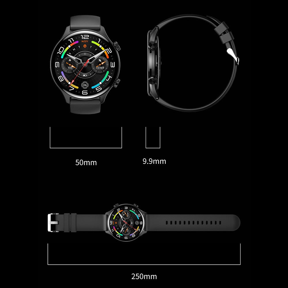 HK75 Ultra Thin Smart Watch AMOLED Screen Bluetooth-Compatible Calling NFC Waterproof Health Monitor Sports Watch