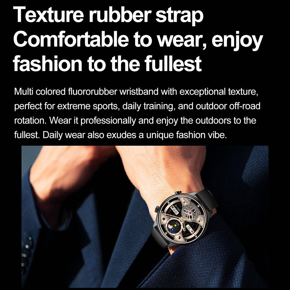 HK75 Ultra Thin Smart Watch AMOLED Screen Bluetooth-Compatible Calling NFC Waterproof Health Monitor Sports Watch