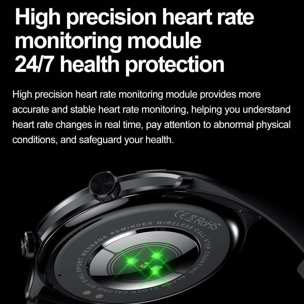HK75 Ultra Thin Smart Watch AMOLED Screen Bluetooth-Compatible Calling NFC Waterproof Health Monitor Sports Watch