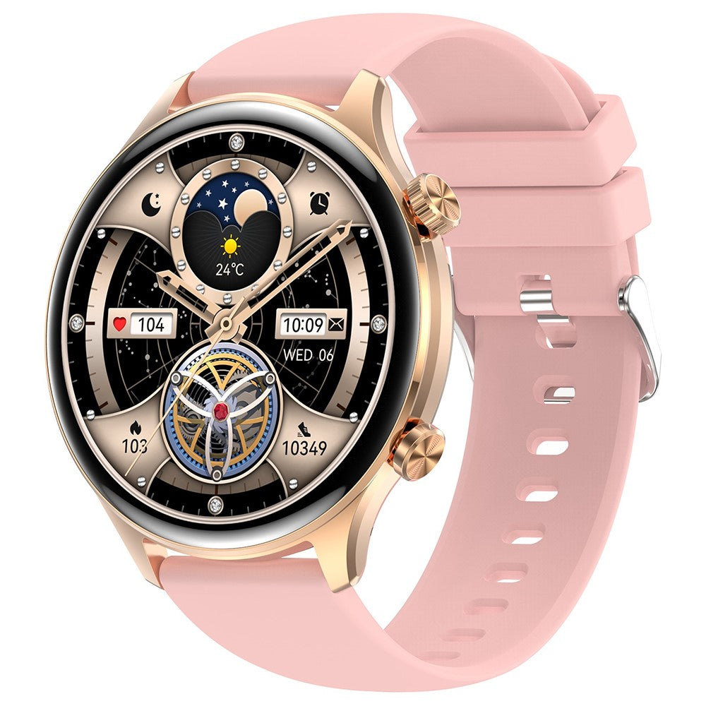 HK75 Ultra Thin Smart Watch AMOLED Screen Bluetooth-Compatible Calling NFC Waterproof Health Monitor Sports Watch