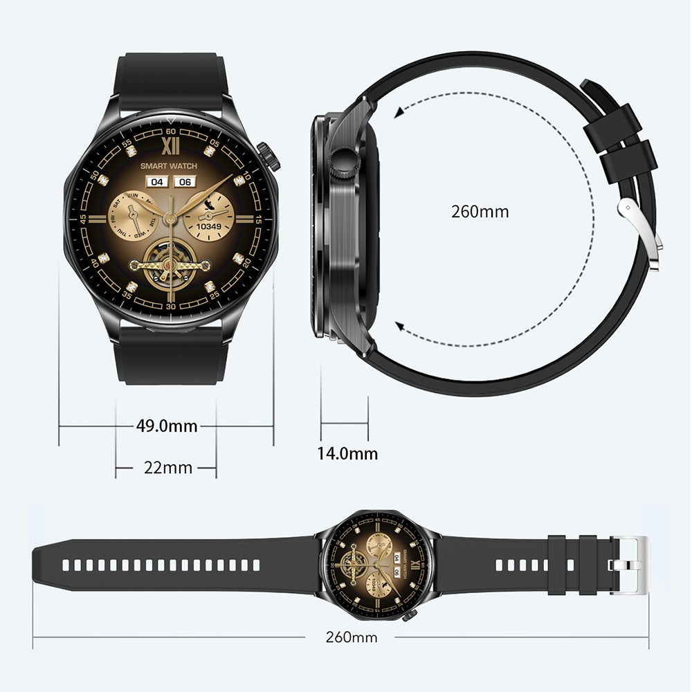 T98 Smart Watch with Built-In Earbuds AMOLED Round Screen Waterproof Bluetooth-Compatible Calling Watch