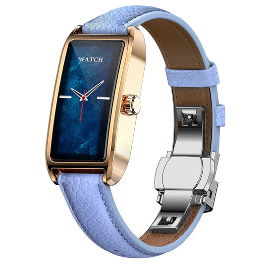 Dora T Smart Watch for Women Fitness Tracker IP68 Waterproof Heart Rate Monitor Smartwatch, Leather Band