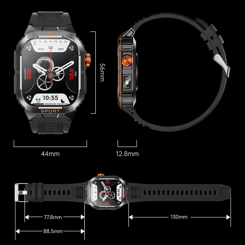 D16 Smart Watch Multifunctional Bluetooth-Compatible Calling Waterproof Pedometer Fitness Tracker for Men