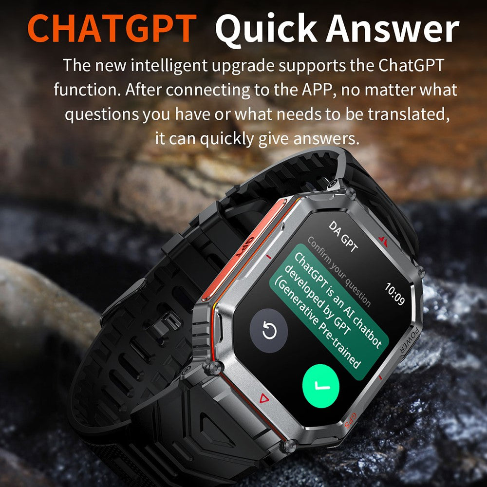 KR92 Smart Watch Bluetooth-Compatible Calling GPS Waterproof Chat GPT Voice Assistant Outdoor Sports Watch