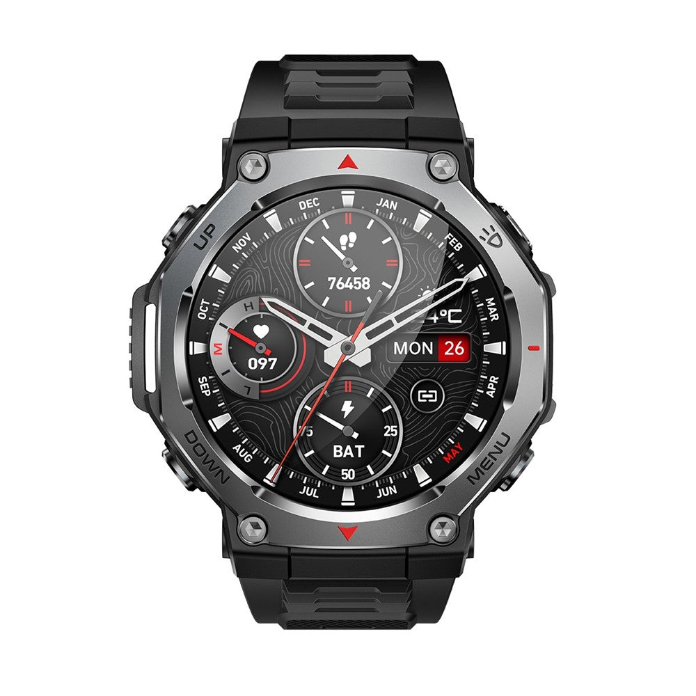 KT85 Smart Watch Waterproof Rugged Outdoor Bluetooth-Compatible Call LED Flashlight Sports Fitness Tracker Watch