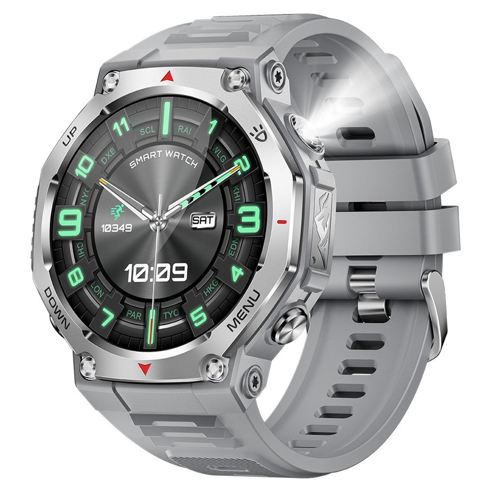 KT85 Smart Watch Waterproof Rugged Outdoor Bluetooth-Compatible Call LED Flashlight Sports Fitness Tracker Watch