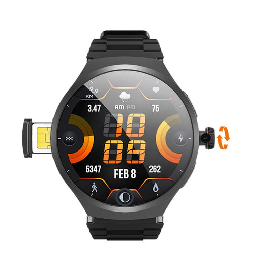 VP50 1.75 Inch AMOLED Screen Android 4G LTE Smart Watch Heart Rate Monitor Fitness Tracker, with 32GB Storage