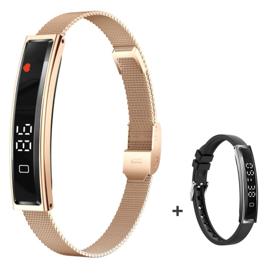 B3 Smart Bracelet Couples Step Counter Heart Rate Health Monitor Waterproof Sports Wristband with Dual Strap