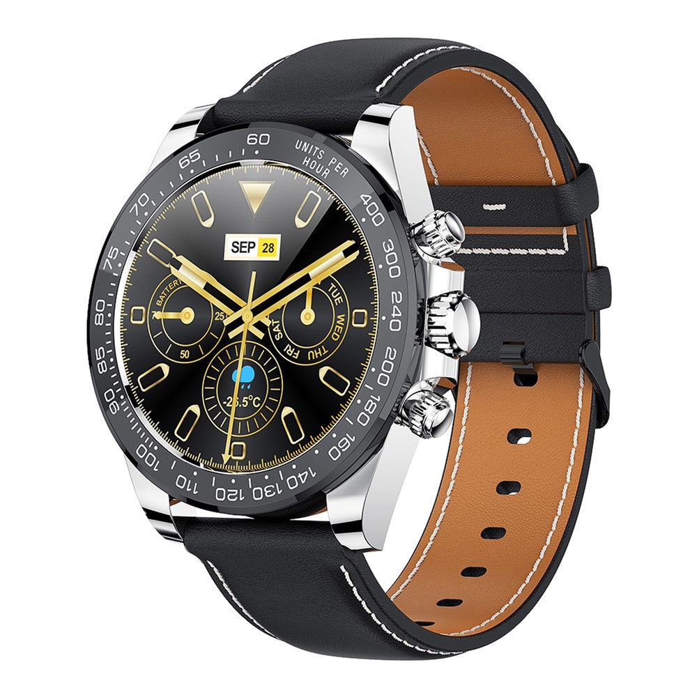 AW13 Smart Watch Bluetooth-compatible Calling Body Temperature Measure Health Monitoring Leather Strap Sports Tracking Smart Bracelet