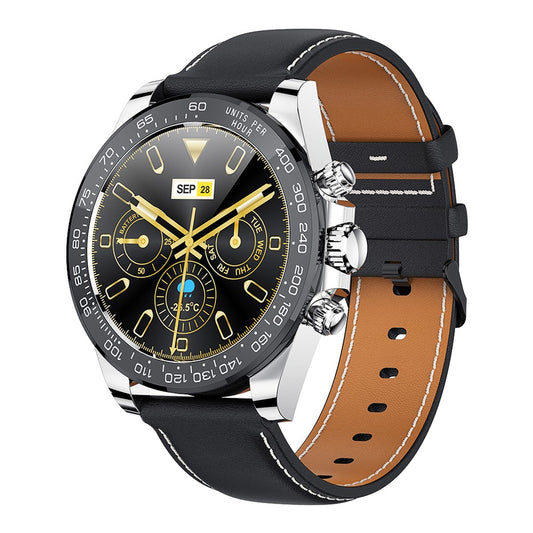 AW13 Smart Watch Bluetooth-compatible Calling Body Temperature Measure Health Monitoring Leather Strap Sports Tracking Smart Bracelet