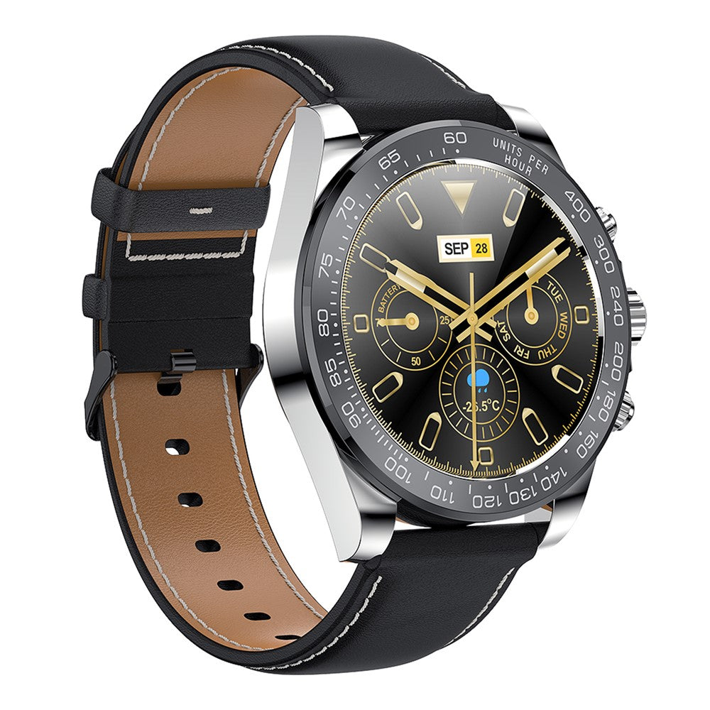 AW13 Smart Watch Bluetooth-compatible Calling Body Temperature Measure Health Monitoring Leather Strap Sports Tracking Smart Bracelet
