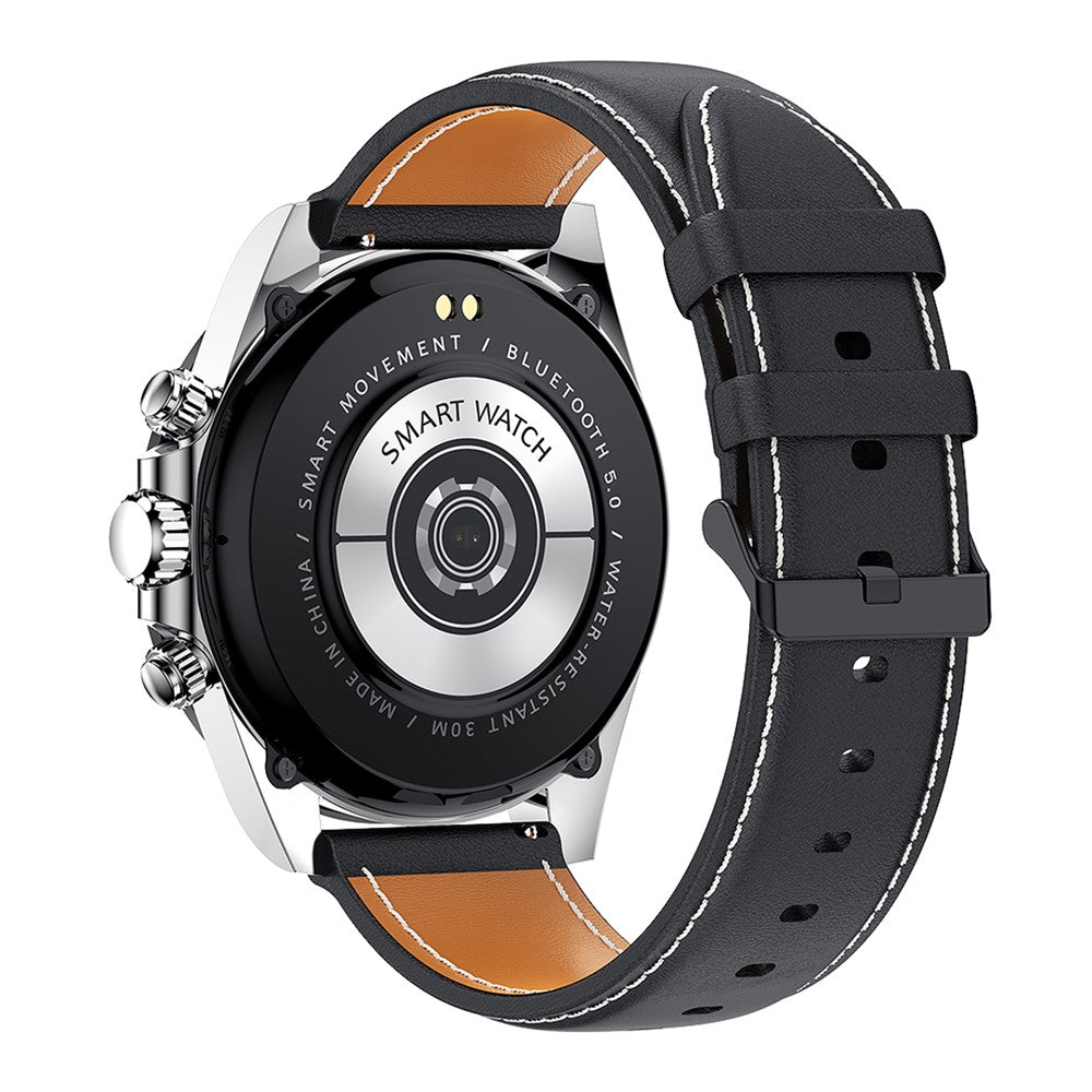 AW13 Smart Watch Bluetooth-compatible Calling Body Temperature Measure Health Monitoring Leather Strap Sports Tracking Smart Bracelet