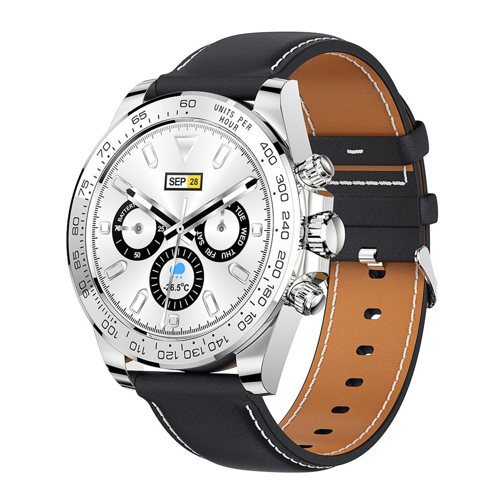 AW13 Smart Watch Bluetooth-compatible Calling Body Temperature Measure Health Monitoring Leather Strap Sports Tracking Smart Bracelet
