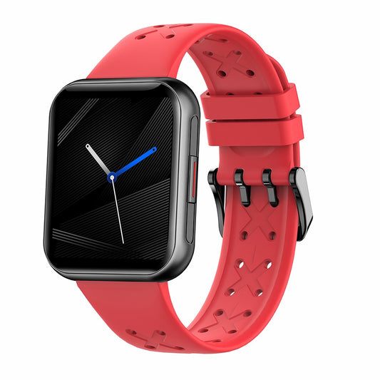G16 Smart Watch 1.7'' HD Screen Heart Rate Monitoring Sleeping Sports Tracker Bluetooth-compatible Waterproof Smart Bracelet Band for Men and Women- Red