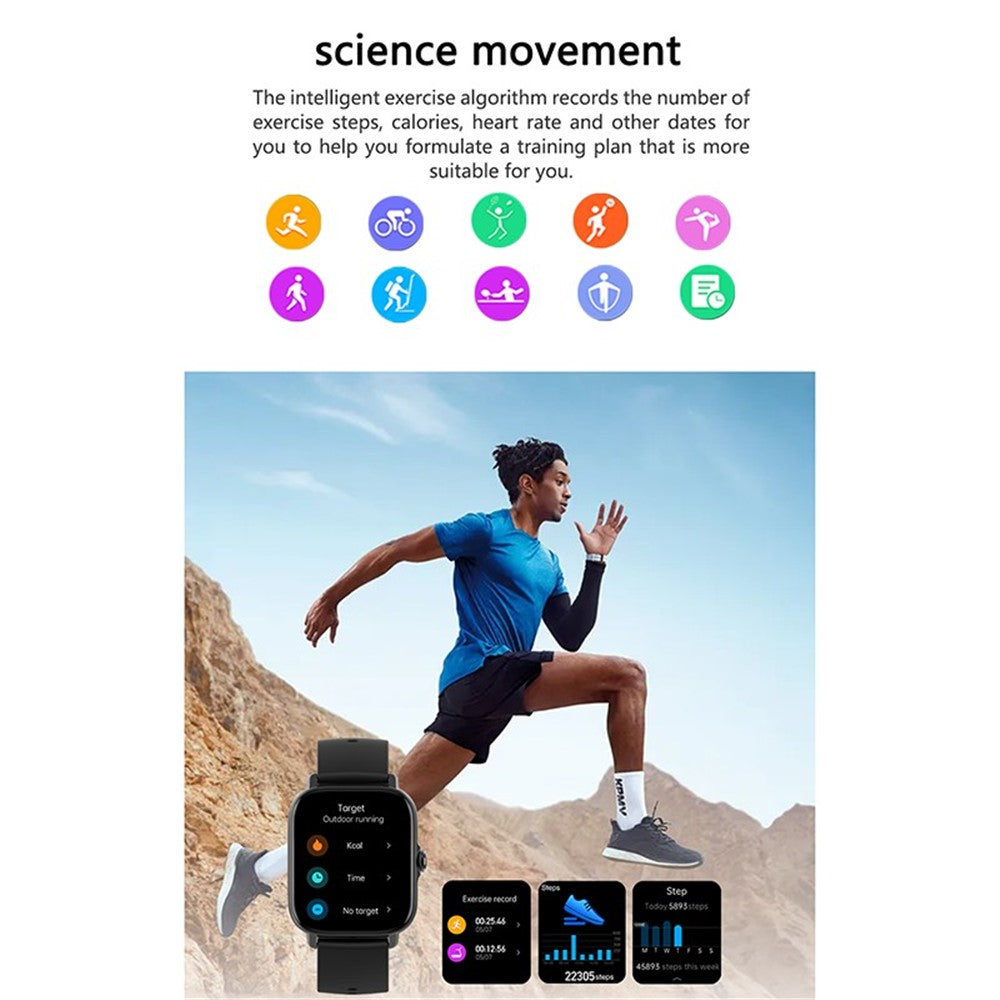 GT21 1.75 inch HD Screen Smart Watch Bluetooth-compatible Call IP67 Waterproof Sports Bracelet GPS Fitness Tracker with Heart Rate Blood Oxygen ECG Monitoring