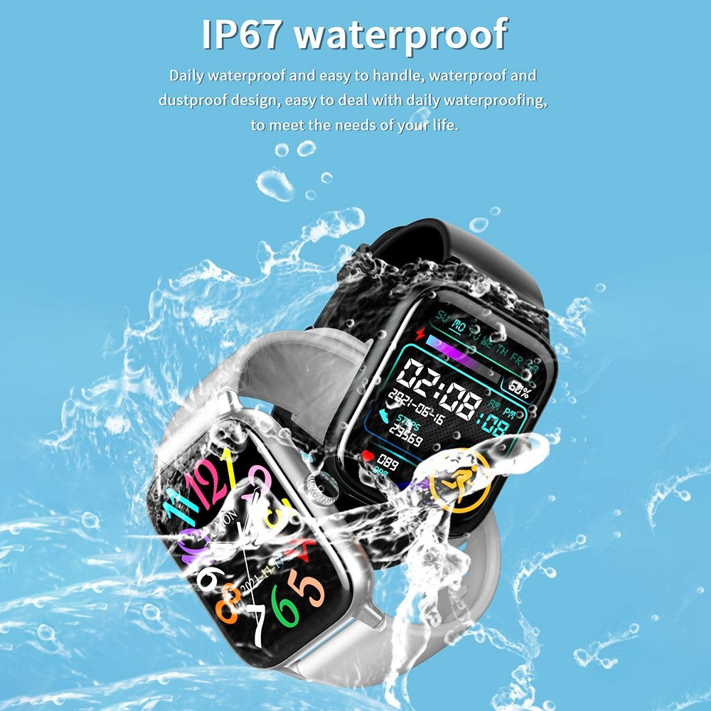 TW2 1.8-inch Screen Smart Watch Support NFC Function IP67 Waterproof Fitness Bracelet Multifunctional Health Watch with Heart Rate Monitoring
