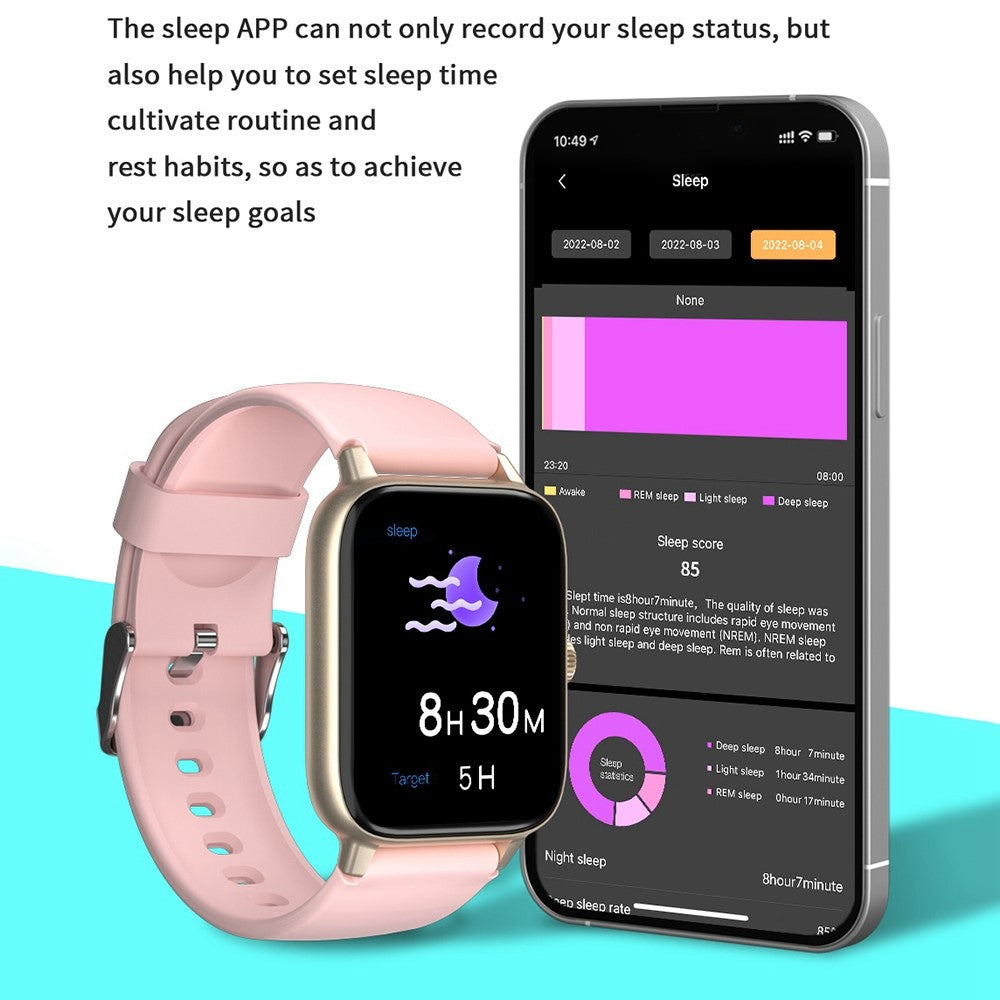 TW2 1.8-inch Screen Smart Watch Support NFC Function IP67 Waterproof Fitness Bracelet Multifunctional Health Watch with Heart Rate Monitoring