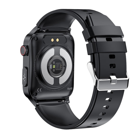 E500 ECG+PPG Body Temperature Blood Oxygen Monitor 1.83-inch Touch Screen Smart Watch, Silicone Strap
