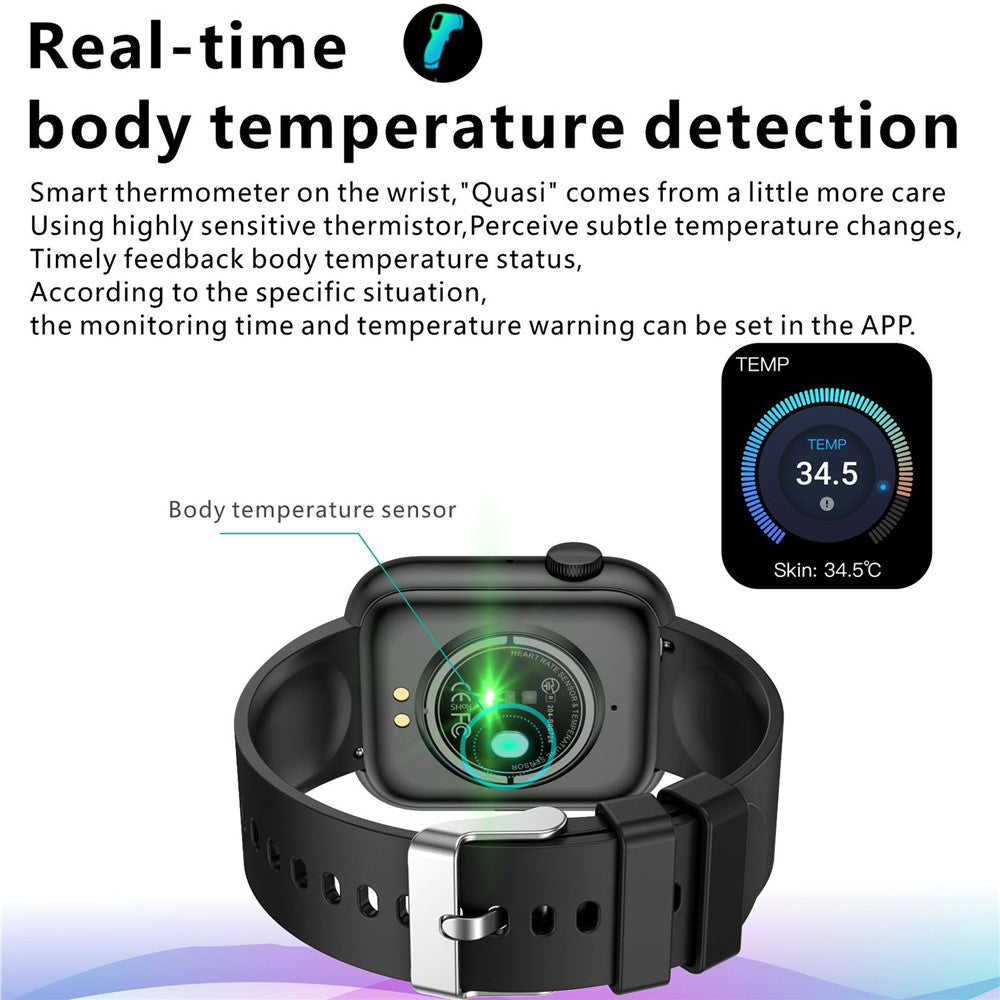 QX7 1.85-inch HD Screen Smart Watch Bluetooth-compatible Call Waterproof Sports Bracelet Health Watch with Rotary Encoder Button
