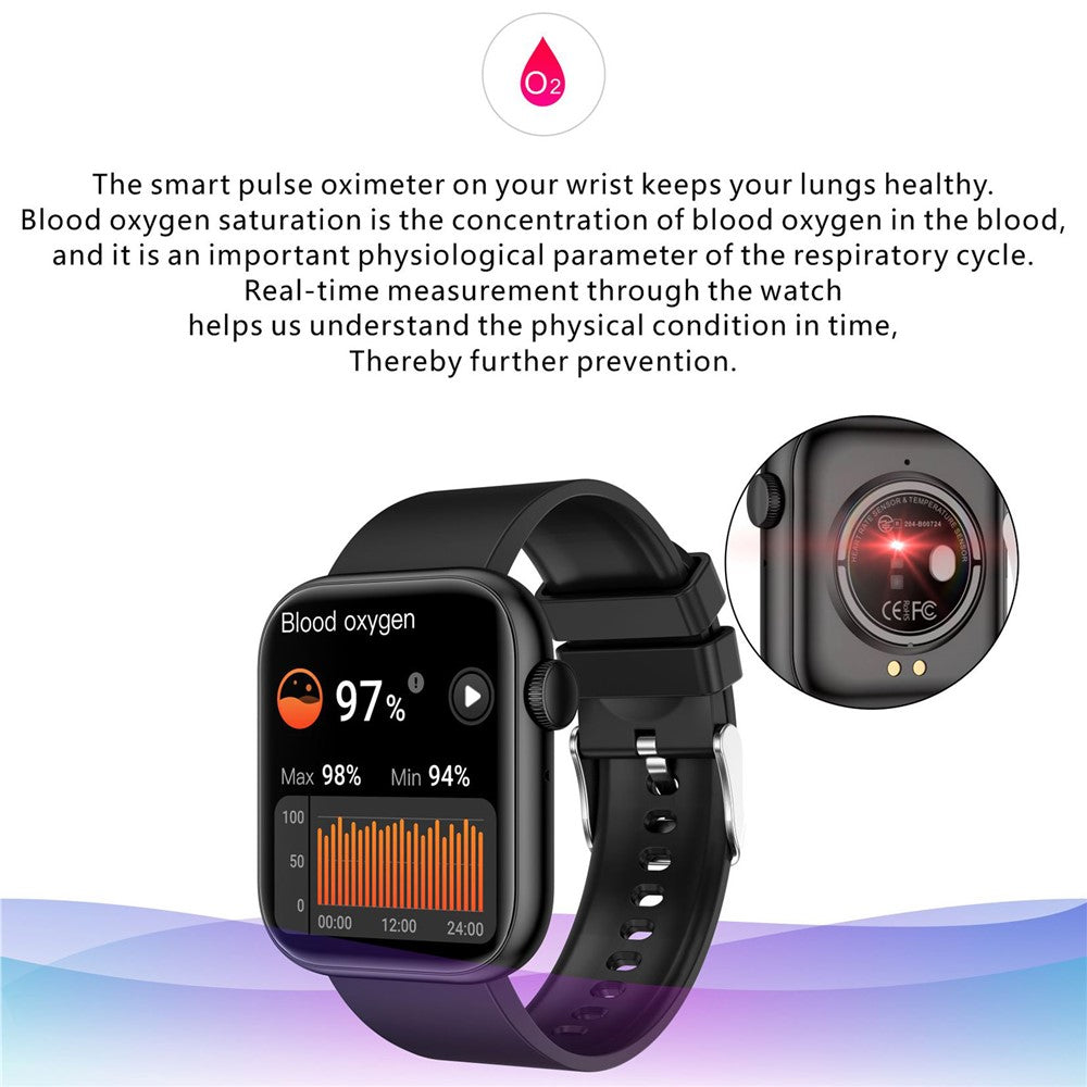 QX7 1.85-inch HD Screen Smart Watch Bluetooth-compatible Call Waterproof Sports Bracelet Health Watch with Rotary Encoder Button