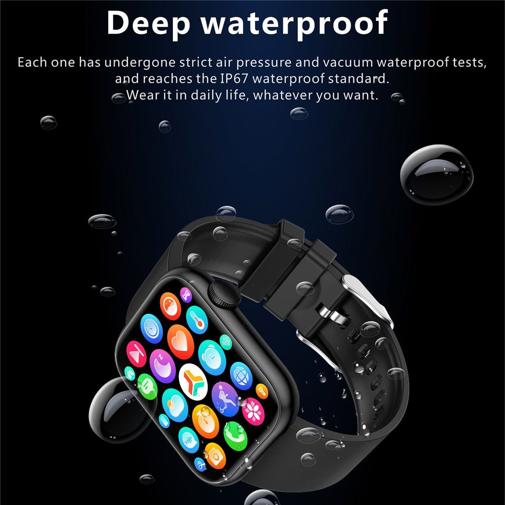 QX7 1.85-inch HD Screen Smart Watch Bluetooth-compatible Call Waterproof Sports Bracelet Health Watch with Rotary Encoder Button