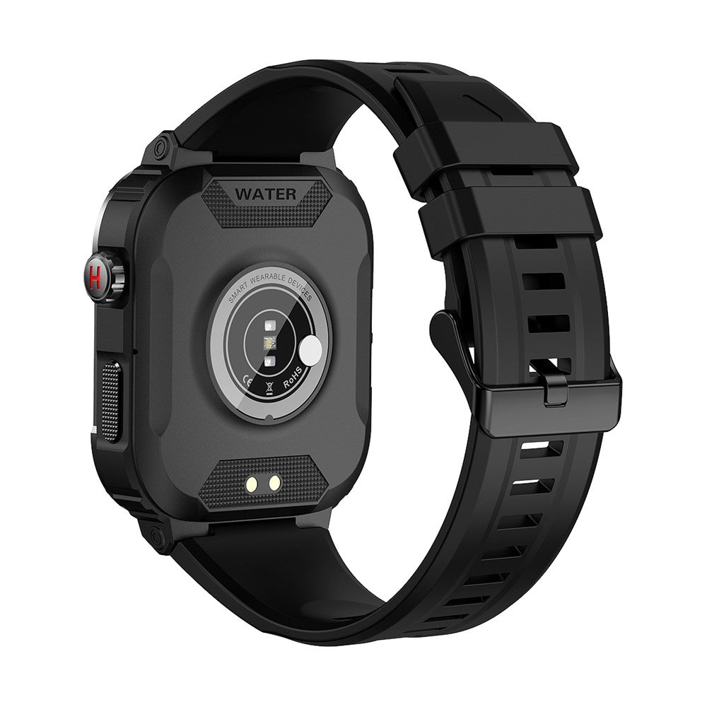 MK66 Smart Sports Bracelet 1.85" IPS Screen Smart Watch IP68 Waterproof Fitness Watch with Heart Rate Monitoring, Weather Forecast