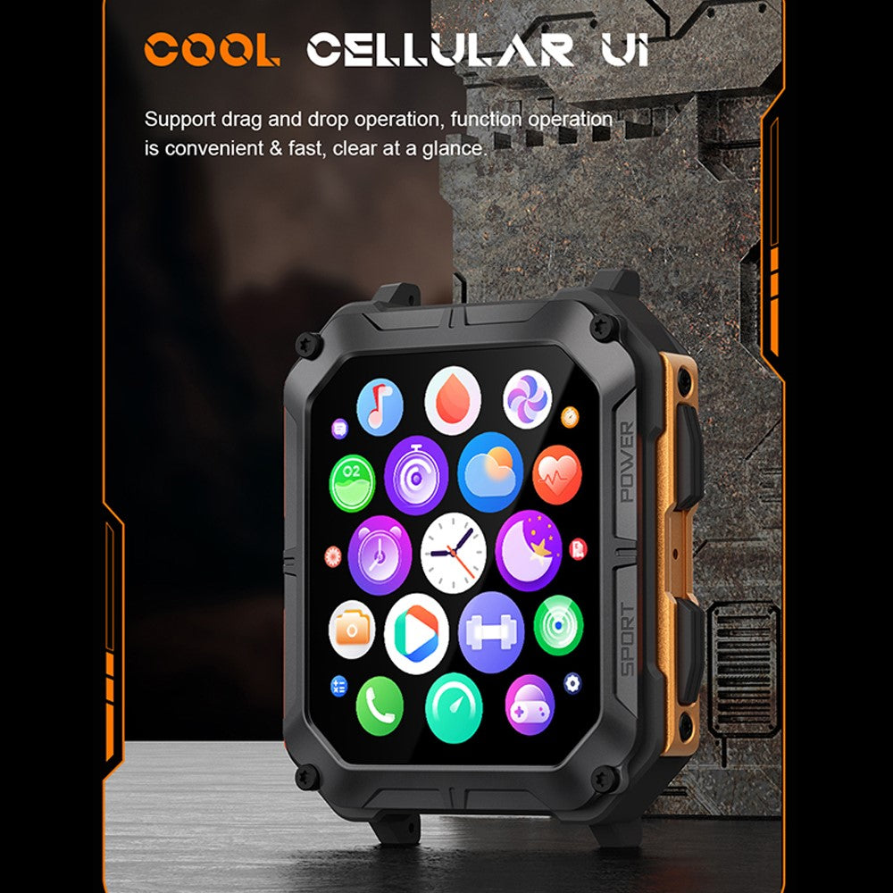 C20 Pro Outdoor Sports Watch 1.83 inch HD Smart Bracelet Support Bluetooth-compatible Call Music Playback