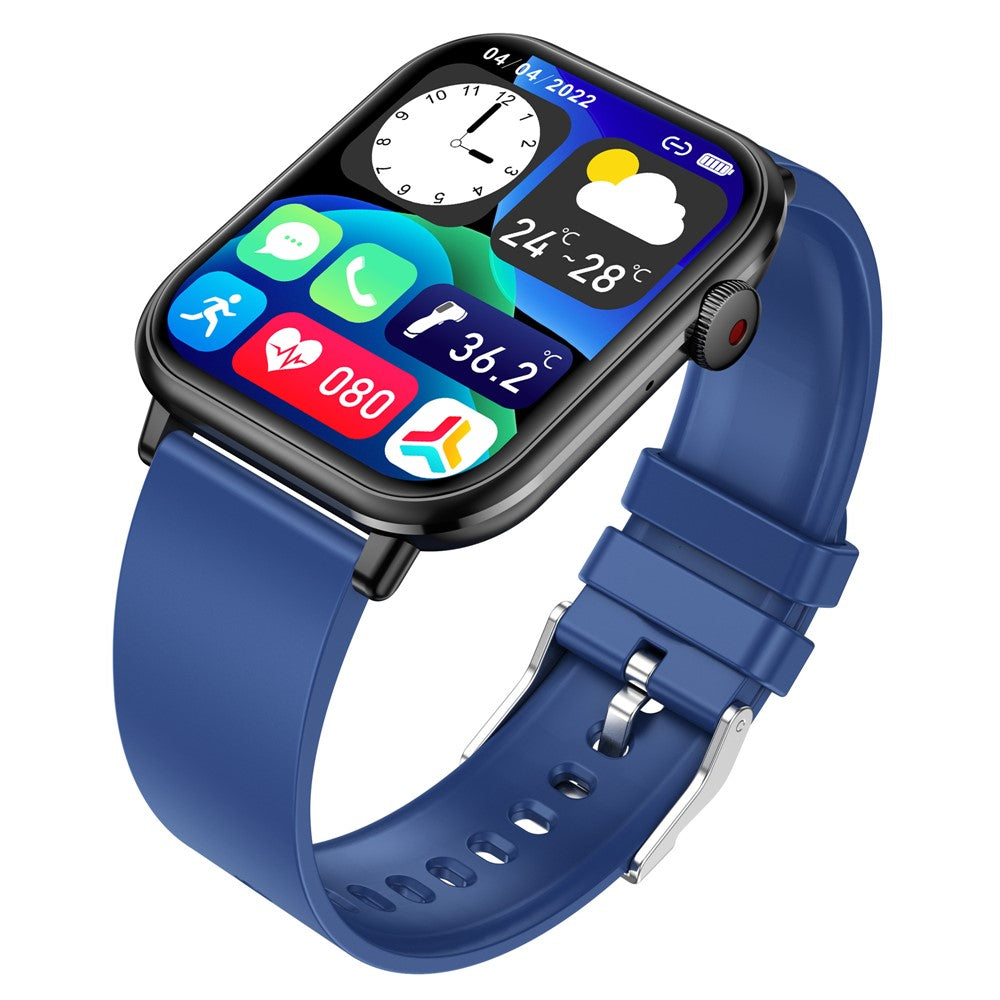 M2 1.96 inch HD Screen Smart Watch Bluetooth-compatible Call Sports Bracelet with Temperature Heart Rate Monitoring