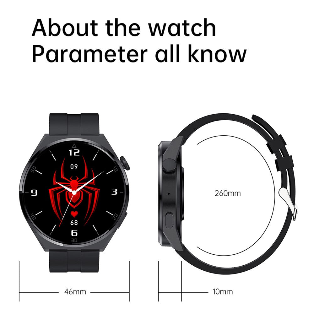PG3MAX Bluetooth-compatible Call 1.6" Smart Watch Blood Oxygen Heart Rate Monitor IP67 Waterproof Sports Bracelet