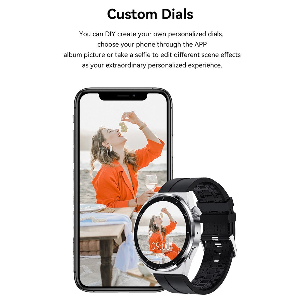 PG3MAX Bluetooth-compatible Call 1.6" Smart Watch Blood Oxygen Heart Rate Monitor IP67 Waterproof Sports Bracelet