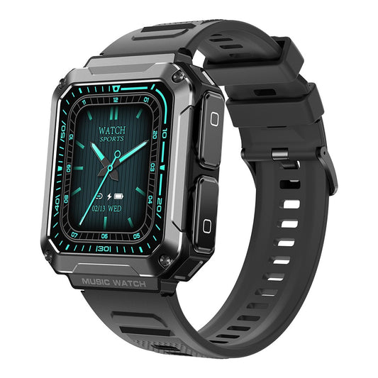 T93 Military Grade 1.96" HD Screen Sports Watch Local Music 4G Recording Bluetooth-compatible Call Smart Bracelet with Headset