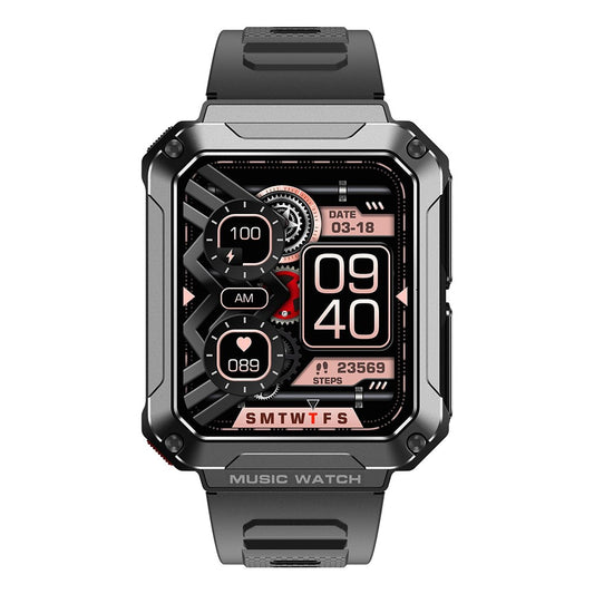 T93 Military Grade 1.96" HD Screen Sports Watch Local Music 4G Recording Bluetooth-compatible Call Smart Bracelet with Headset