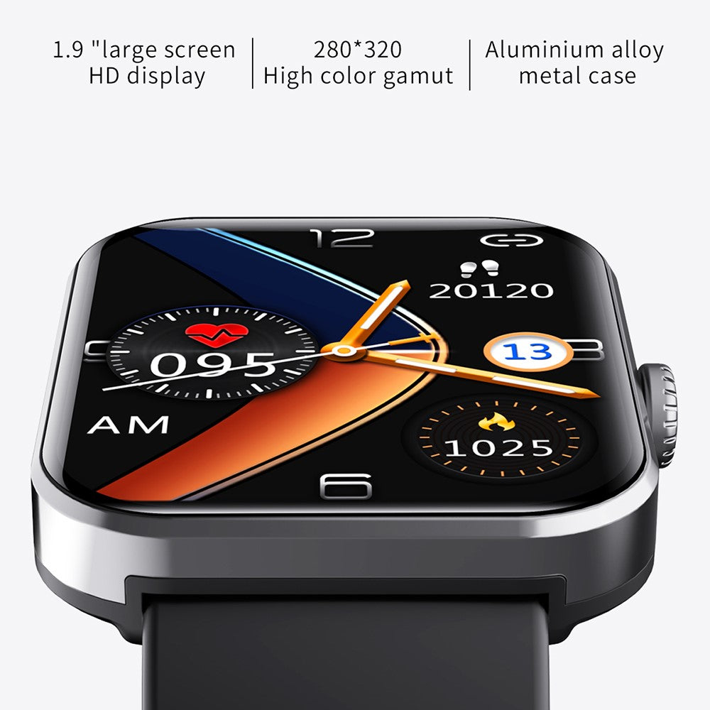 F57L 1.91" Smart Watch Sports Bracelet with Blood Glucose, Heart Rate, Blood Oxygen, Temperature Detection