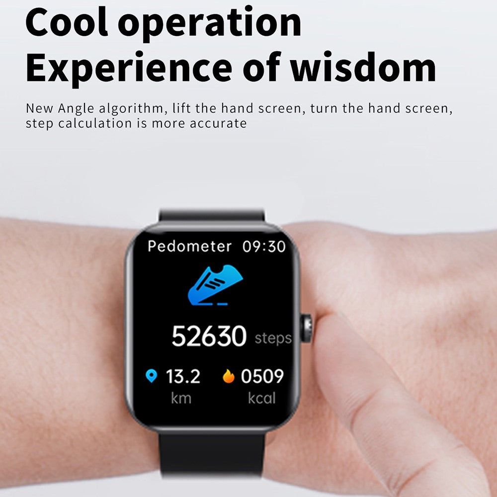 F57L 1.91" Smart Watch Sports Bracelet with Blood Glucose, Heart Rate, Blood Oxygen, Temperature Detection