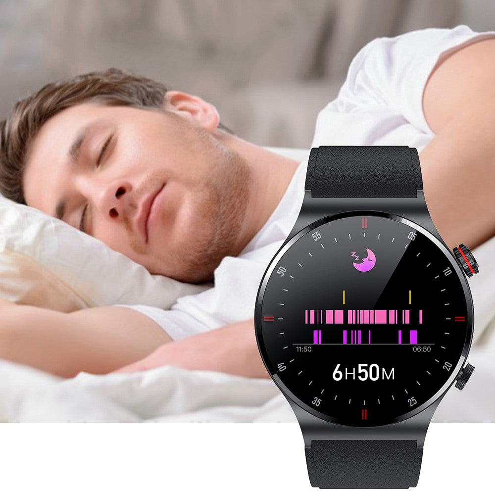QW33 1.28 inch Smart Watch Music Control Pedometer Bluetooth-compatible Call Multi-Sport Watch with Heart Rate Blood Pressure Monitoring