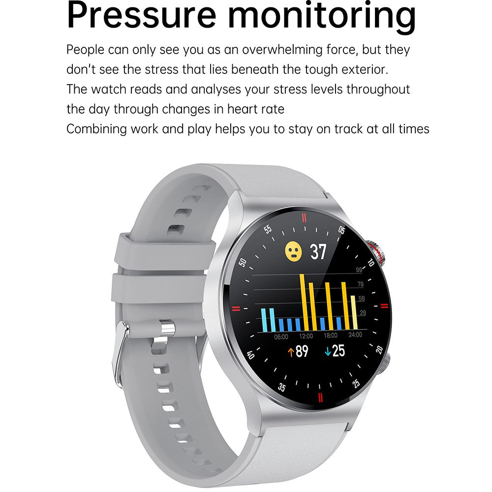 QW33 1.28 inch Smart Watch Music Control Pedometer Bluetooth-compatible Call Multi-Sport Watch with Heart Rate Blood Pressure Monitoring